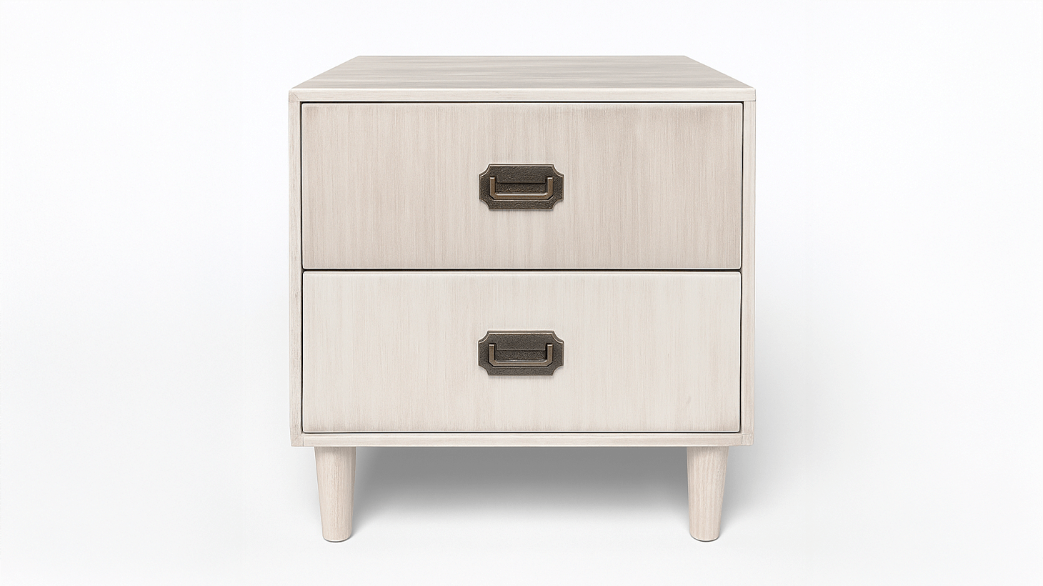 Celine 2 Drawer and Shelf Pedestal - Rustic Beige
